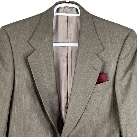 Hart Schaffner & Marx Mens 38S Parisian Wool Blazer USA Made Olive Green Career - Picture 6 of 15